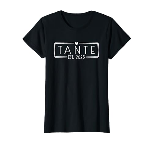 Damen Werdende Tante 2025 Schwangerschaft verkünden T-Shirt Damen Werdende Tante 2025 Schwangerschaft verkünden T-Shirt von Schwangerschaftsverkündung Idee Patentante