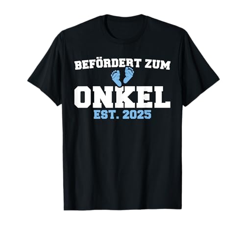 Herren Befördert zum Onkel 2025 Werdender Patenonkel T-Shirt von Schwangerschaftsverkündung Tante und Onkel