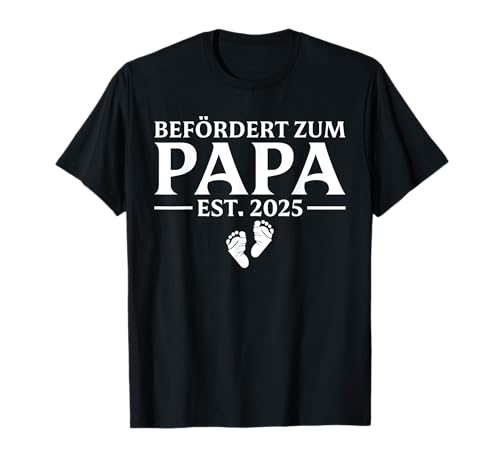 Herren Befördert zum Papa 2025 Schwangerschaft ankündigen T-Shirt von Schwangerschaftsverkündung Werdender Vater