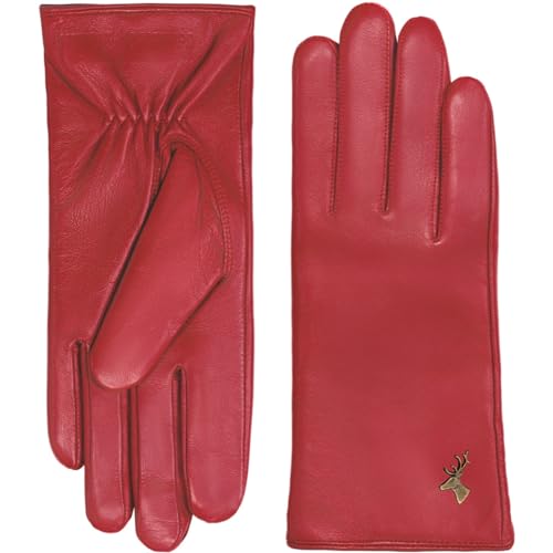 Schwartz & von Halen Handschuhe Damen Bardot - Leder 100% Schafsleder (Nappa) Futter: Kaschmir (15%) und Wolle (85%) - Rot S - 7 von Schwartz & von Halen