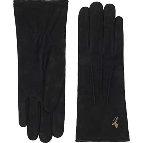 Schwartz & von Halen Handschuhe Damen Elizabeth Onyx - Leder 100% Wildleder Pelzfutter (Imitat aus Fake Fur) - Schwarz M - 7½ von Schwartz & von Halen