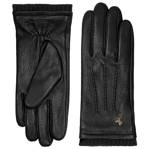 Schwartz & von Halen Handschuhe Damen Emily - Leder 100% Hirschleder (American Deerskin) Wollfutter (100%) - Schwarz M - 7½ von Schwartz & von Halen