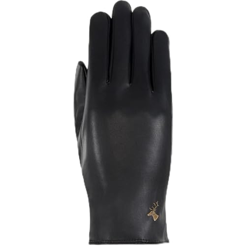 Schwartz & von Halen Handschuhe Damen - Luna - Leder - PU (Polyurethan) - Futter: Ultra Warmes Fleece - Schwarz - M - 7½ von Schwartz & von Halen