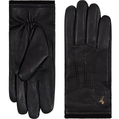 Schwartz & von Halen Handschuhe Herren - Harvey (schwarz) - Leder - 100% Ziegenleder (Nappa) - Wollfutter - Schwarz - XS - 8 von Schwartz & von Halen