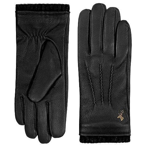 Schwartz & von Halen Handschuhe Herren Nixon - Leder 100% Hirschleder (American Deerskin) Wollfutter - Schwarz M - 9 von Schwartz & von Halen