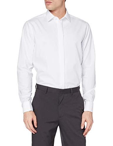 Seidensticker Herren Mens Shaped Gala Businesshemd, Weiß(245270), 43 EU von Seidensticker