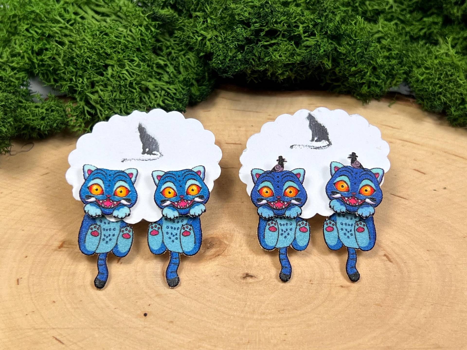 Derby Tiger Ohrstecker Derby Tiger Ohrstecker von SchwarzeKatzejewelry