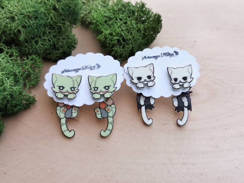 Nightmare Befor Christmas, Jack Skellington, Sally Inspirierte Ohrstecker Nightmare Befor Christmas, Jack Skellington, Sally Inspirierte Ohrstecker von SchwarzeKatzejewelry