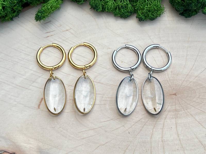 Ohrringe Mit Echten Löwenzahnsamen Ohrringe Mit Echten Löwenzahnsamen von SchwarzeKatzejewelry