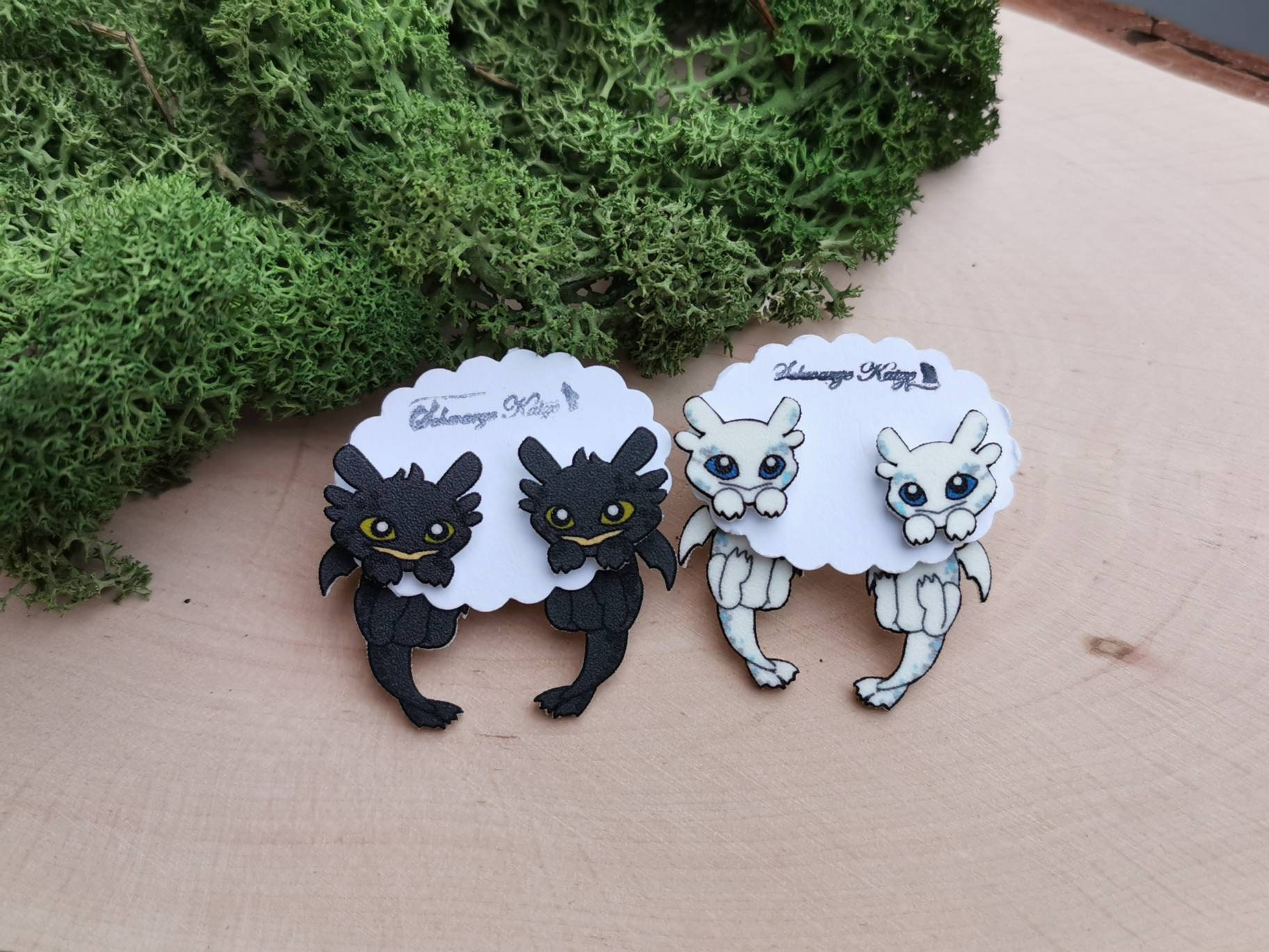 Tag & Nachtschatten Inspirierte Ohr Stecker Tag & Nachtschatten Inspirierte Ohr Stecker von SchwarzeKatzejewelry