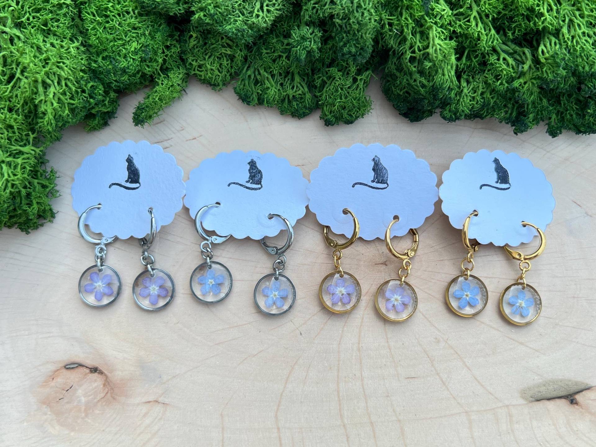 Vergissmeinnicht Ohrringe Vergissmeinnicht Ohrringe von SchwarzeKatzejewelry