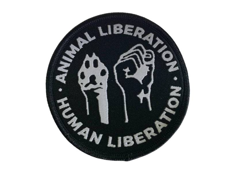 Aufnäher Animal Liberation Human von Schwarzesocke