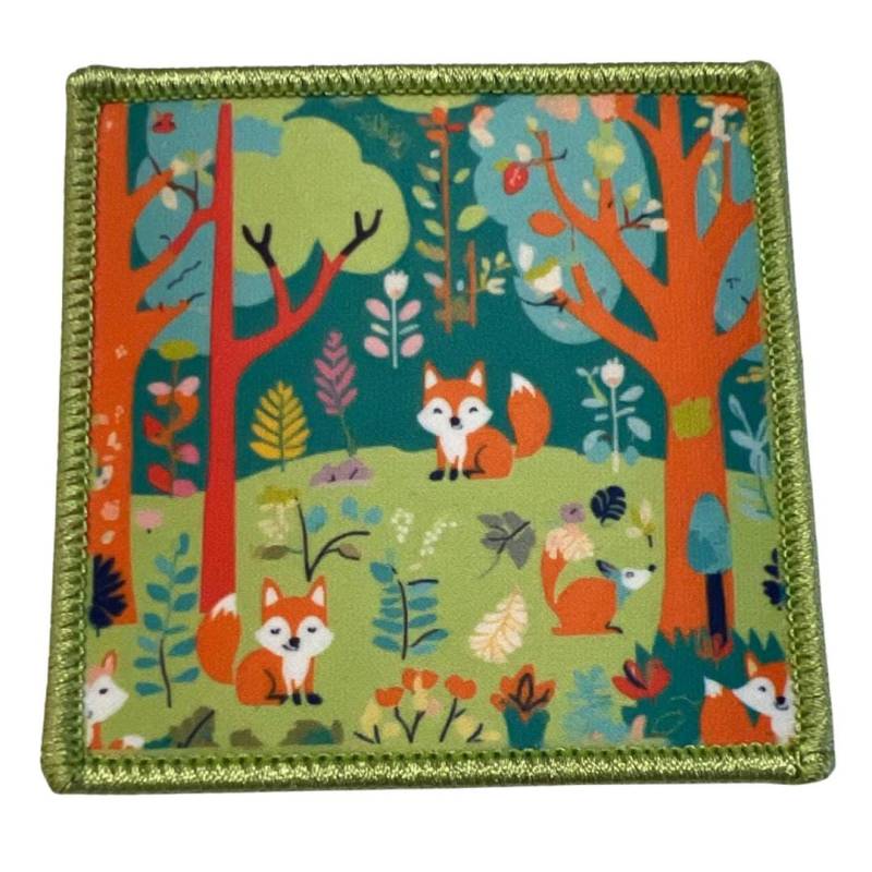 Aufnäher Füchse Im Wald von Schwarzesocke