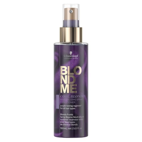 Schwarzkopf Professional BLONDME Cool Blondes Neutralisierendes Spray Gegen Gelbtöne Leave In Conditioner Samtblüten Haarpflege Für Gefärbtes Aufgehelltes Haar UV Schutz Hitzeschutz 150 ml Schwarzkopf Professional BLONDME Cool Blondes Neutralisierendes Spray Gegen Gelbtöne Leave In Conditioner Samtblüten Haarpflege Für Gefärbtes Aufgehelltes Haar UV Schutz Hitzeschutz 150 ml von Schwarzkopf Professional