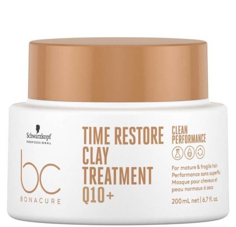 Schwarzkopf Professional Haarmaske BC Bonacure Q10 Time Restore Clay Treatment 200 ml von Schwarzkopf Professional