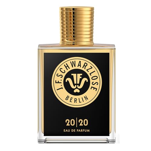 Schwarzlose 20–20 – Uni EDP Spray Duft – langanhaltendes und betörendes Parfüm mit Rose, Patchouli, Bernsteinholz und rosa Pfeffer – Körperspray mit funkelndem Wohlfühl-Duft – 50 ml von Schwarzlose