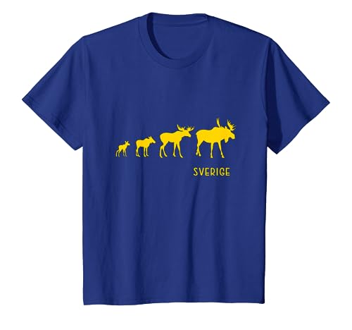 Kinder Elch Schweden Moose Evolution Elchfamilie T-Shirt von Schweden Elch Familie Evolution Shirt