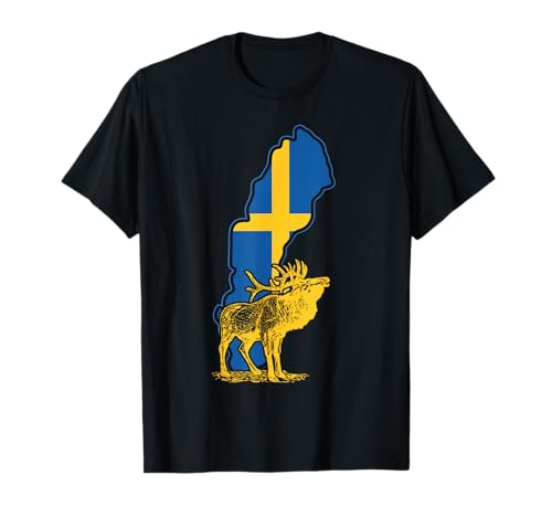 Schweden Herren Nordwikinger Elch Sverige Schweden Malmö T-Shirt von Schweden Sweden Skandinavien Wikinger Kinder