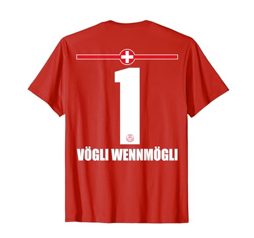 Schweiz Sauf Trikot Herren Vögli Wennmögli Saufnamen T-Shirt von Schweiz Sauf Trikot - Schweizer Trikot Merch