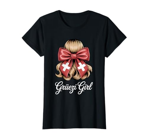 Grüezi Girl Mädchen Schweizer Schweiz Wurzeln T-Shirt Grüezi Girl Mädchen Schweizer Schweiz Wurzeln T-Shirt von Schweizer Flagge Schweiz Wurzeln