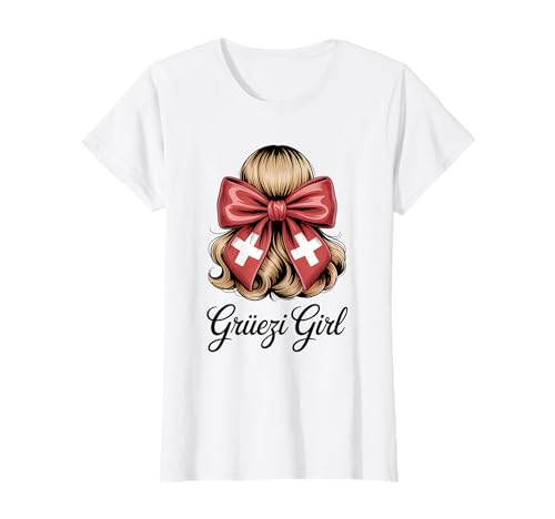 Grüezi Girl Mädchen Schweizer Wurzeln Schweiz T-Shirt Grüezi Girl Mädchen Schweizer Wurzeln Schweiz T-Shirt von Schweizer Flagge Schweiz Wurzeln
