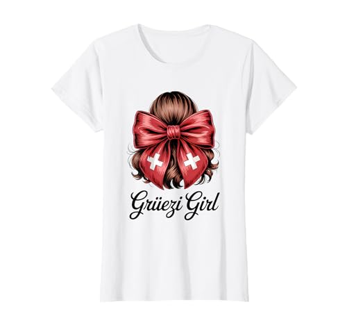 Grüezi Girl Schweizer Wurzeln Schweiz Mädchen T-Shirt Grüezi Girl Schweizer Wurzeln Schweiz Mädchen T-Shirt von Schweizer Flagge Schweiz Wurzeln