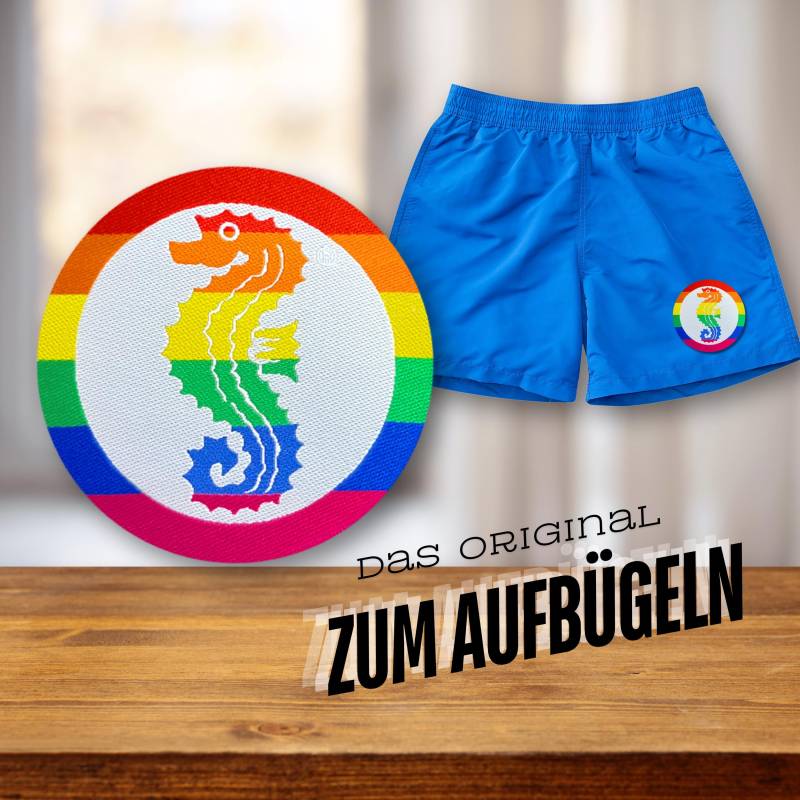 Seepferdchen® Sonderedition Regenbogen Abzeichen Zum Aufbügeln von Schwimmabzeichen