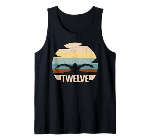 12th Birthday Schwimmen Kinder Wassersport 12 Jahre Schwimm Tank Top von Schwimmen Kinder Geburtstag Englisch Schwimmer