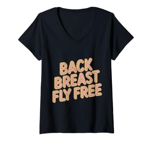Damen Back Breast Fly Free Swimmer Competitive Sports - T-Shirt mit V-Ausschnitt Damen Back Breast Fly Free Swimmer Competitive Sports - T-Shirt mit V-Ausschnitt von Schwimmerleben wettbewerbsfähiger Pool