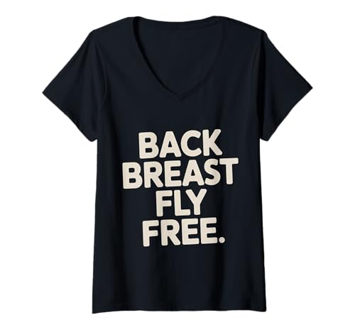 Damen Back Breast Fly Free Swimmer Competitive Sports |- T-Shirt mit V-Ausschnitt Damen Back Breast Fly Free Swimmer Competitive Sports |- T-Shirt mit V-Ausschnitt von Schwimmerleben wettbewerbsfähiger Pool