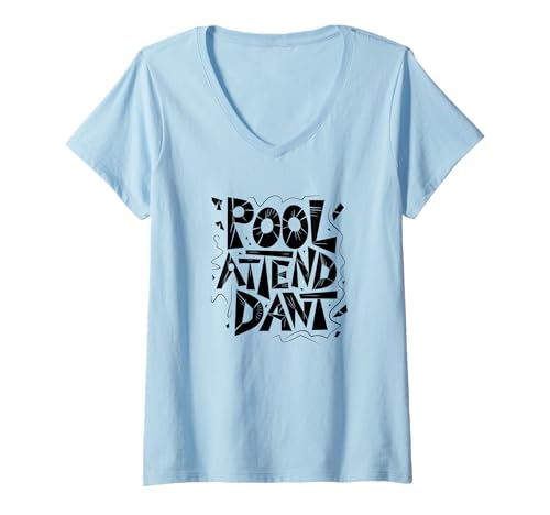 Damen Lustiges Sommer Pool Spruch Design T-Shirt mit V-Ausschnitt Damen Lustiges Sommer Pool Spruch Design T-Shirt mit V-Ausschnitt von Schwimmkultur Sommer Pool Vibes