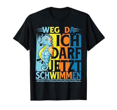 Seepferdchen Abzeichen Schwimmabzeichen Jungen Mädchen T-Shirt Seepferdchen Abzeichen Schwimmabzeichen Jungen Mädchen T-Shirt von Schwimmprüfung Bestanden Geschenk