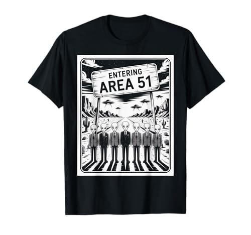 Lustiger Spruch Entering Area 51 Alien Suit UFO-Szene Frauen Männer T-Shirt Lustiger Spruch Entering Area 51 Alien Suit UFO-Szene Frauen Männer T-Shirt von SciFi Fans UFO Hunters Extraterrestrial Geek Humor