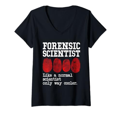 Damen Forensiker Cooles Design T-Shirt mit V-Ausschnitt Damen Forensiker Cooles Design T-Shirt mit V-Ausschnitt von Science Enthusiast Apparel