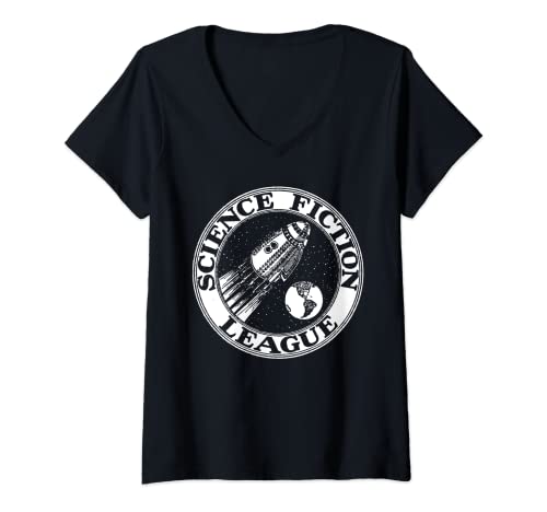 Damen Science Fiction League Shirt 1930er Retro Vintage SciFi Geschenk T-Shirt mit V-Ausschnitt Damen Science Fiction League Shirt 1930er Retro Vintage SciFi Geschenk T-Shirt mit V-Ausschnitt von Science Fiction Fan T-Shirt