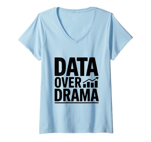 Damen Daten über Dramawissenschaft für Nerd-Enthusiasten T-Shirt mit V-Ausschnitt von Science Lovers United Apparel and Merchandise