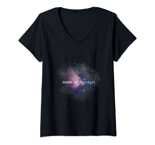 Damen Aus Stardust Science Funny Stars T-Shirt T-Shirt mit V-Ausschnitt von Science Made Of Stardust Funny Tees