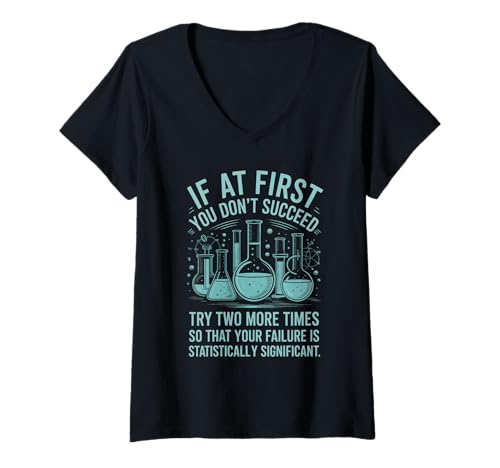 Damen Lustiger Spruch Statistisch signifikant Misserfolge Labor Frauen Männer T-Shirt mit V-Ausschnitt Damen Lustiger Spruch Statistisch signifikant Misserfolge Labor Frauen Männer T-Shirt mit V-Ausschnitt von Science Nerds Chemists Researchers Data Joke Humor