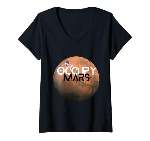 Damen Beruf MARS Space Geek T-Shirt mit V-Ausschnitt Damen Beruf MARS Space Geek T-Shirt mit V-Ausschnitt von Science Sci-fi Store