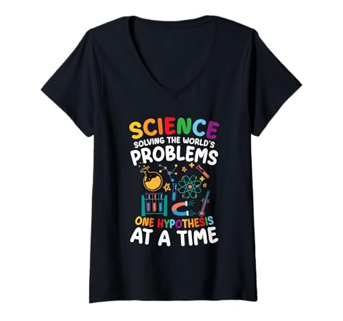 Damen Science Solving Problems One Hypothese At A Time Stem T-Shirt mit V-Ausschnitt Damen Science Solving Problems One Hypothese At A Time Stem T-Shirt mit V-Ausschnitt von Science Solving Problems Stem Education Innovative