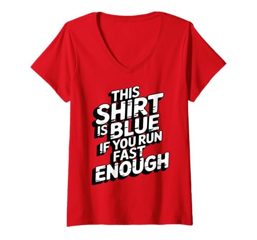 Damen Lustiger Physik-Doppler-Effekt T-Shirt mit V-Ausschnitt von Science Squad Apparel
