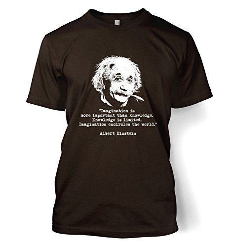 Imagination Zitat Einstein T-Shirt, dark chocolate, XX-Large von Science Tshirts By Big Mouth