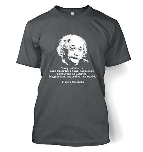 Imagination Zitat Einstein T-Shirt Gr. Medium, anthrazit Imagination Zitat Einstein T-Shirt Gr. Medium, anthrazit von Science Tshirts By Big Mouth