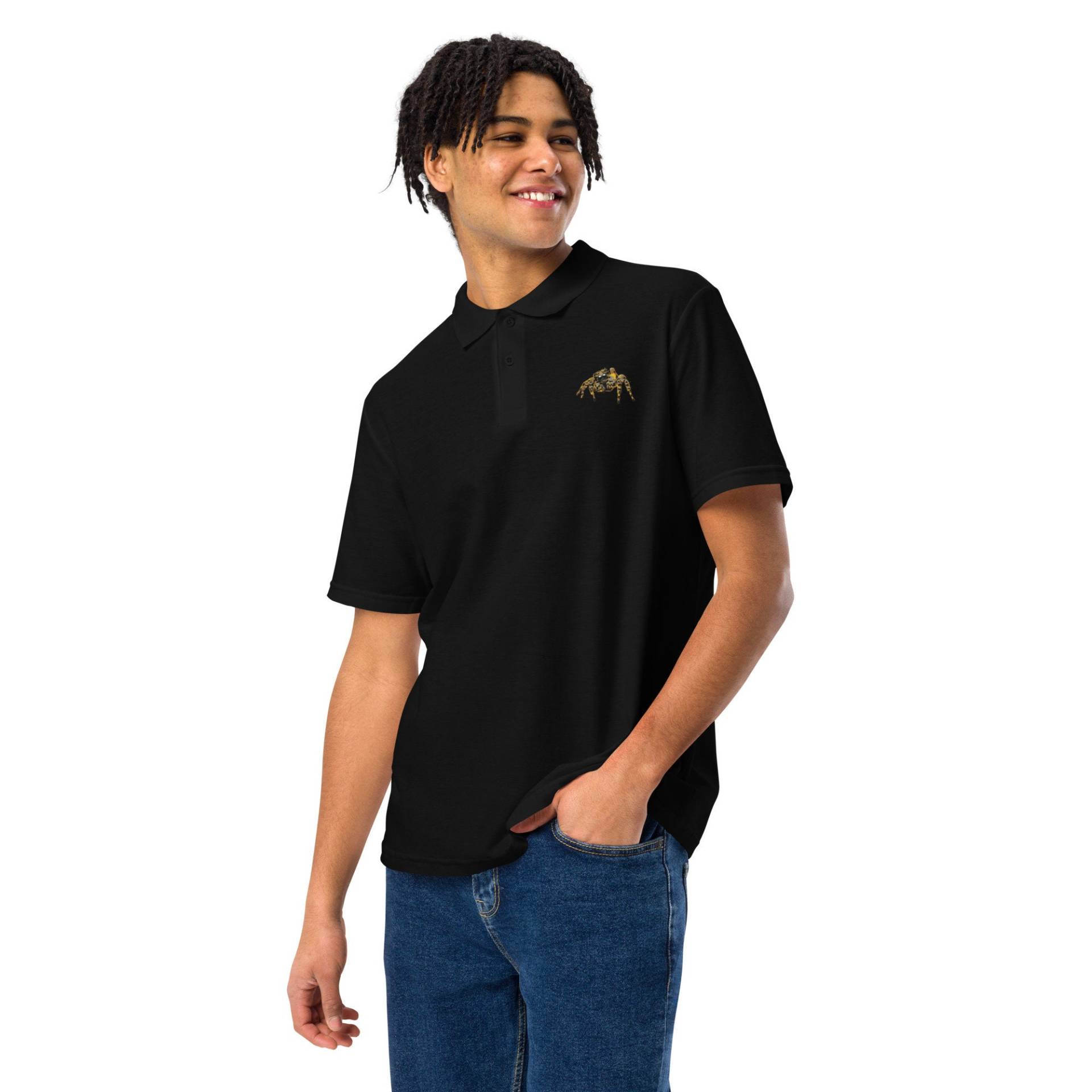 Unisex Spider Joke Piqué Polo Shirt Unisex Spider Joke Piqué Polo Shirt von ScienceIllustrations