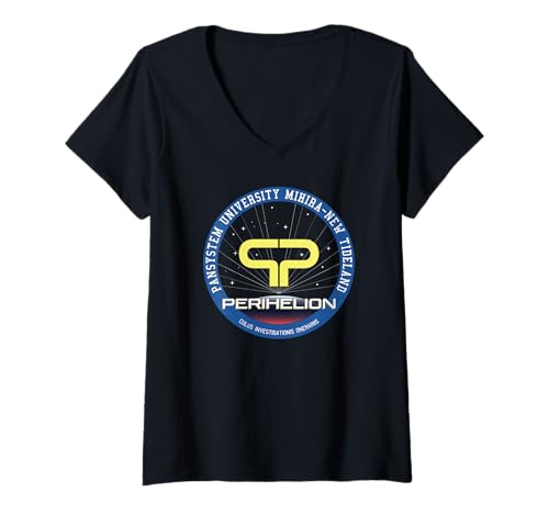 Damen Perihelion Crew-Patch T-Shirt mit V-Ausschnitt von Scifi Fan Art