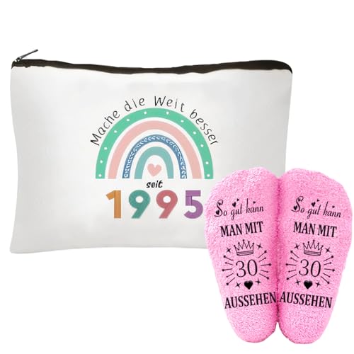 Lustige Geschenke für Frauen zum 30. Geburtstag Inklusive 1995 Kosmetiktasche zum 30 von Scinzene