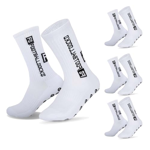 Scinzene 3 Paar Football Socken Kinder - Anti-Rutsch Grip Socken mit Verstärkter Fersenpartie für Fußball und Sport von Scinzene