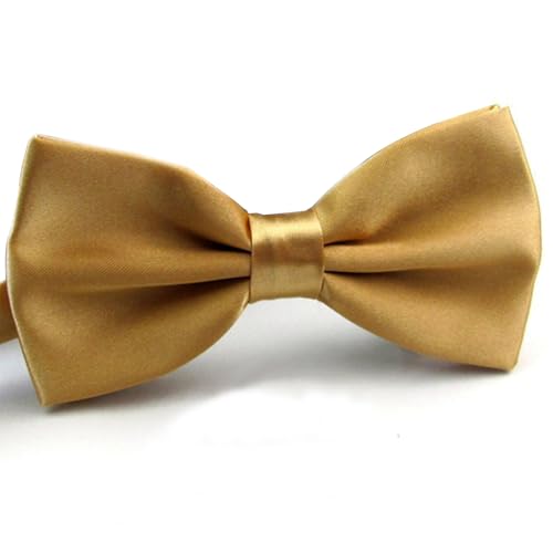 Scinzene Goldene Fliege Herren, elegant und verstellbar, glänzend mit Hakenverschluss, geeignet für Anzug Smoking Hemd, für formelle Anlässe von Scinzene