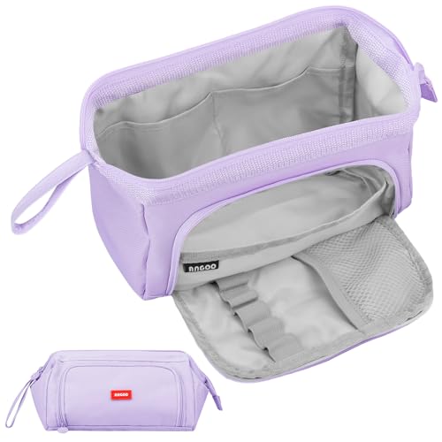 Sciphylia Federmäppchen Mäppchen Groß mit Griff Federmäppchen Mädchen Junge Bleistiftetui Schulbedarf Schreibwaren Schreibtisch Organizer für Kinder Studenten Erwachsene Schule Büro Taro Lila von Sciphylia