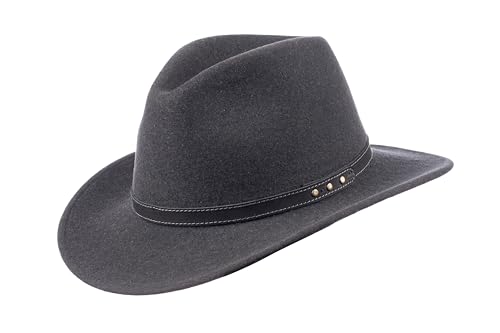 Scippis Bulman Wollhut Westernhut Cowboyhut Stadthut Hut Filzhut Freizeithut Reiterhut (DE/NL/SE/PL, Alphanumerisch, L, Anthra) von SCIPPIS